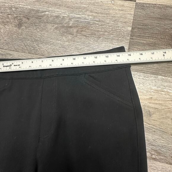 Spanx Black Womens Medium Stretch‎ Straight Vented Hem High Rise Yoga Gym Pants - Picture 4 of 9